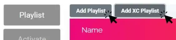 Choose Playlist or XC